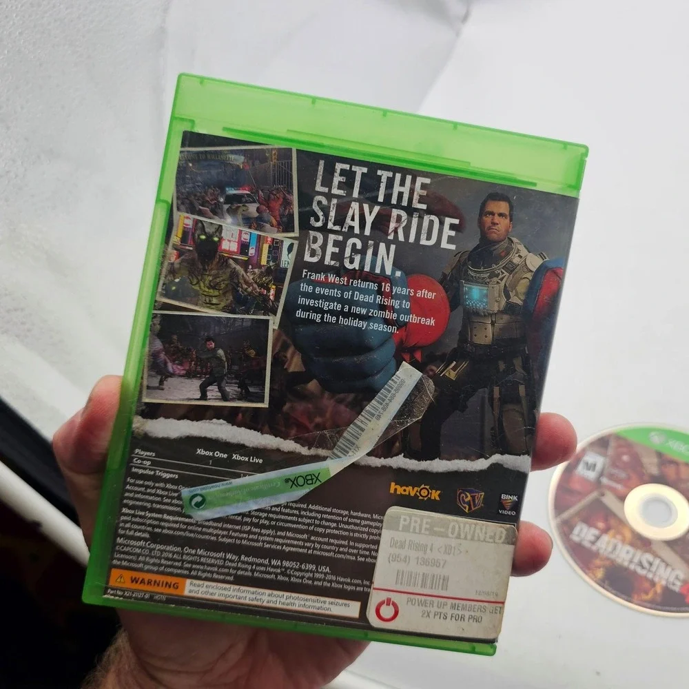 Dead Rising 4 Microsoft Xbox One Video Game Disc Case Capcom M Mature NTSC-U/C